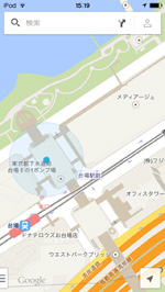 iPod touchで「東京お台場 Free WiFi」の無料Wi-Fiサービスを利用してマップを表示する