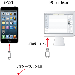 iPod iTunes USB接続