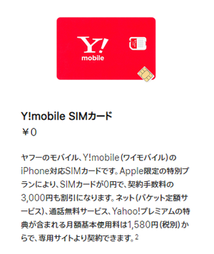 Y!mobile SIMカード
