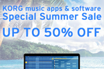 コルグがiOS向け音楽制作アプリを全商品最大50%OFFのサマーセールを開催中 - 8/8まで