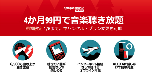 Kindle Unlimited 4か月99円