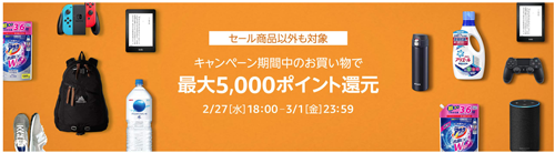 Amazonタイムセール 最大8.5%ポイント還元