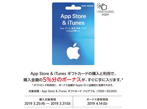 App Store & iTunes ギフトカード バリアブル