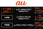 auが「2年契約N」の対象となる5つの新料金プランを発表 - 10月1日より提供開始