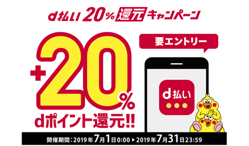 d払い20％還元キャンペーン