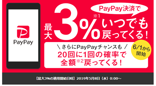 PayPay 還元率 3%