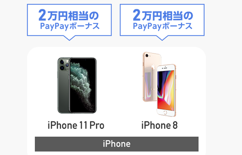 のりかえPayPayキャンペーン iPhone 11 2万円相当のPayPayボーナス