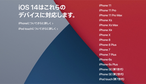 iPadOS14 無料アップデート 対応デバイス