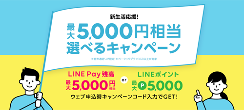 新生活応援 最大5,000円相当選べるキャンペーン