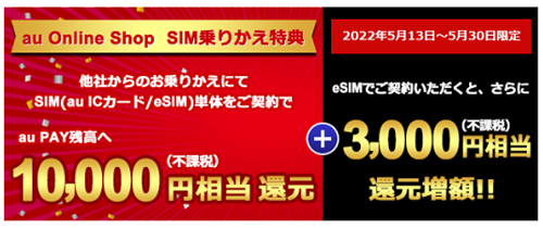 SIM乗りかえ特典