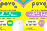 Amazonで対象のpovo2.0エントリーコード購入で最大500円分のポイントプレゼント - 9/30まで