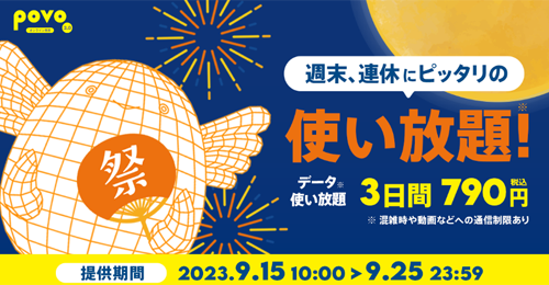 データ使い放題(3日間)