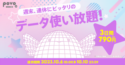 データ使い放題(3日間) 790円