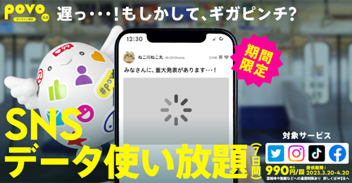 SNSデータ使い放題（7日間）
