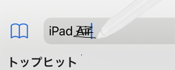 Apple Pencilで入力したテキストを削除する