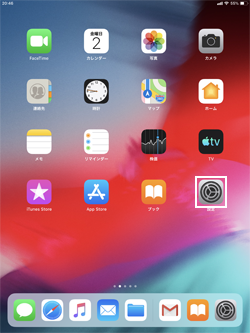 iPadで設定アプリを起動する