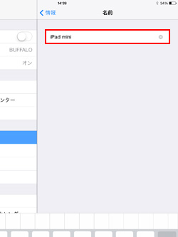 iPad/iPad miniの名前を変更する