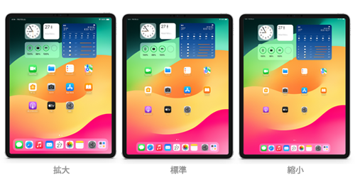 iPadの画面表示を「標準・拡大・縮小」で切り替える