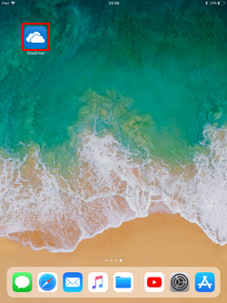 iPadで「OneDrive」アプリを起動する