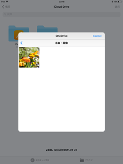 iPadの「Files」アプリでOneDrive内のファイルを表示・閲覧する