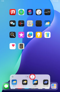 iPadでアプリアイコンのカスタマイズ画面から大きく表示する