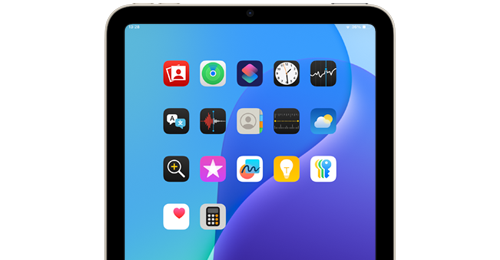 iPadのホーム画面でアプリのアイコンを大きく表示する方法