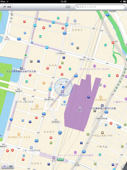 iPad/iPad miniでマップを表示する