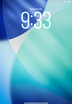 iPadでロック画面の時計を大きく表示する