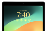 iPadのロック画面で時刻(時計)のフォント/カラーを変更する