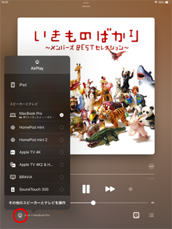 AirPlayをオフにしてiPadで動画や音楽を再生する