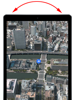 iPadのマップでFlyoverを表示する