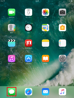 iPadでメッセージアプリを起動する