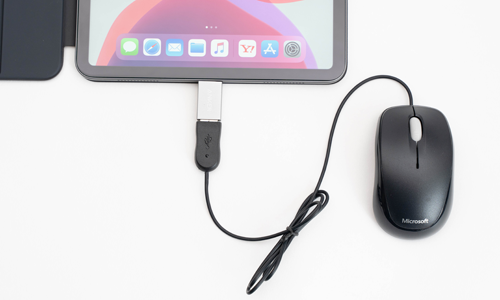 USB-C搭載iPadにUSBマウスを接続する