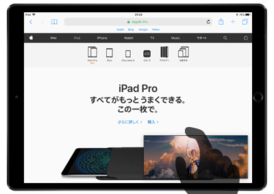 iPadでピクチャ・イン・ピクチャの画面のサイズを変更する