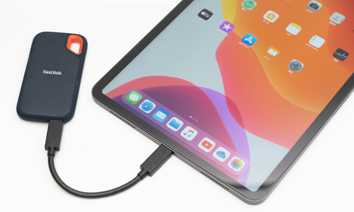 USB-C搭載iPadにUSBメモリ/外付けHDDを接続する
