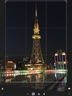 iPad/iPad miniの写真アプリで写真の傾きを水平に補正する