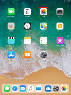 iPadで写真アプリを起動する