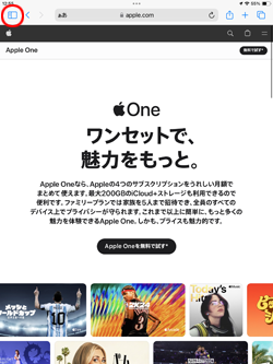 iPadのSafariで過去にアクセスしたWebページの履歴を表示する