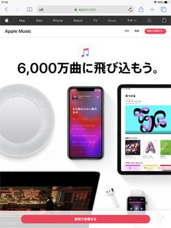 iPadのSafariでPDFとして保存したいWebページを表示する