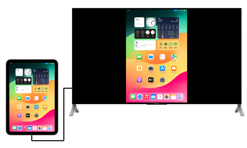 iPadの画面をHDMIでテレビに出力・表示する
