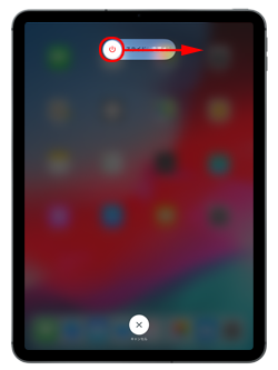 ホームボタンのないiPad Proで電源を切る