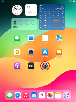 iPadの壁紙設定画面からは壁紙の新規追加と変更のみ可能