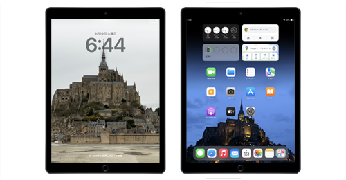 iPadのホーム/ロック画面で違う壁紙(画像)を設定する