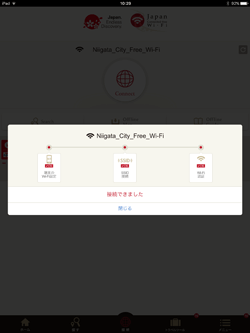 「Niigata City Wi-Fi」でiPadがインターネット接続される