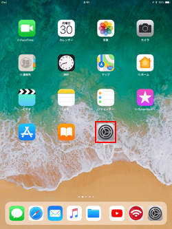 iPadで設定アプリを起動する