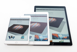 iPad Pro/Air 2/mini 4の画面の大きさを比較