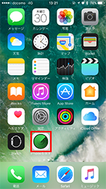 iPhoneのホーム画面で設定をタップする