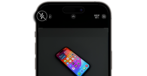 iPhoneのカメラでフラッシュ設定を強制オフ(発光禁止)にする