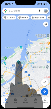 Googleマップの地図上でお気に入りに登録すうｒ