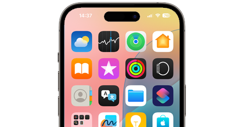 iPhoneのホーム画面でアプリアイコンを大きく表示する